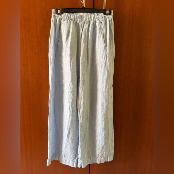 Velvet by Graham & Spencer Pants - Velvet by Graham & Spencer Lola Linen Pant in Sky Blue size XS